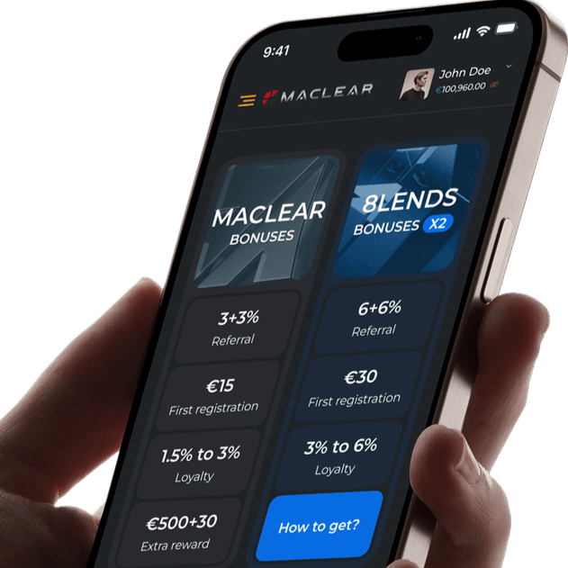 Bonus Maclear 3% cashback con codice referral ARMTSJ